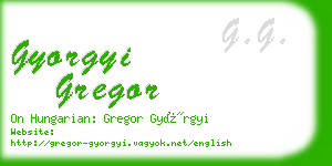 gyorgyi gregor business card